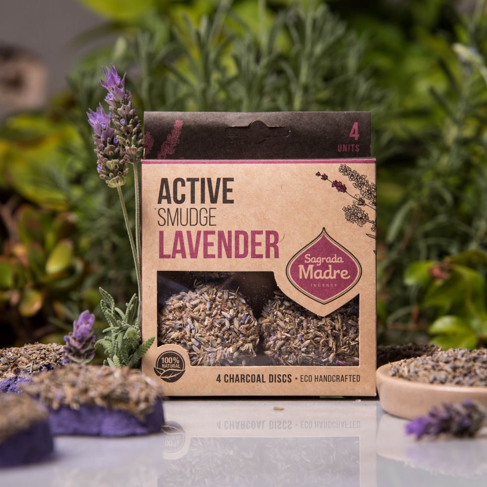 Sagrada Madre Incense Charcoal Disc X 4 Lavender