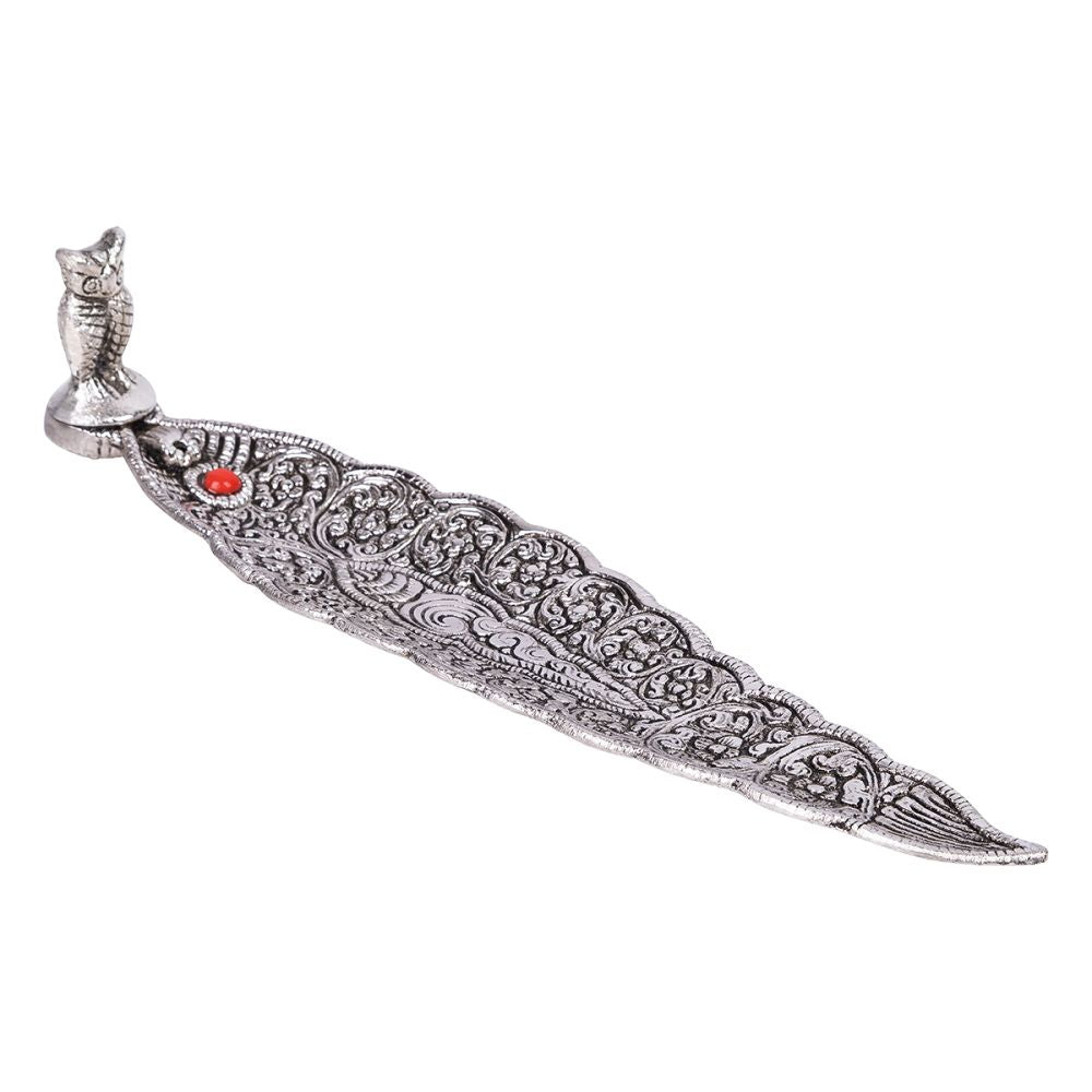 Owl Aluminium Incense Burner 21cm