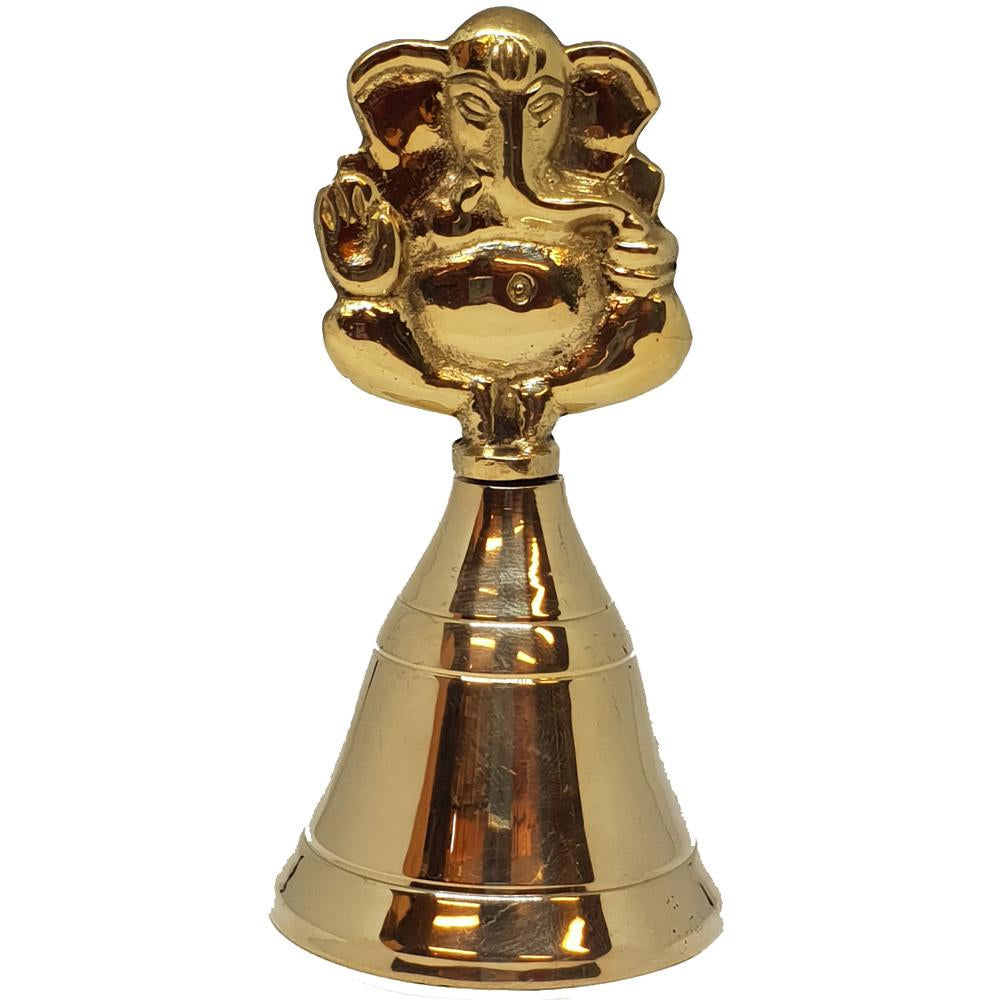 Ganesh Brass Altar Bell - 5.5cm x 11cm