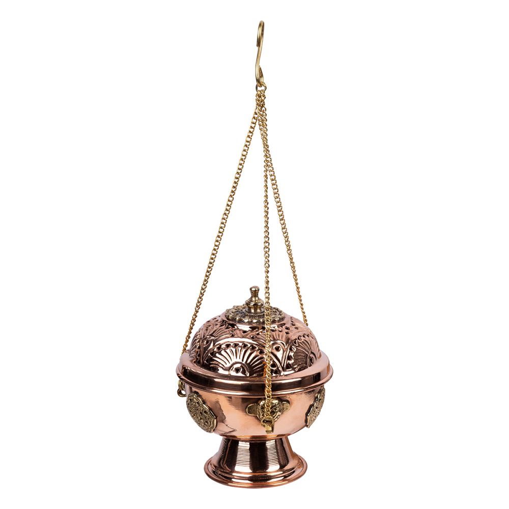 Copper Hanging Incense Burner 10cm x 12.5cm