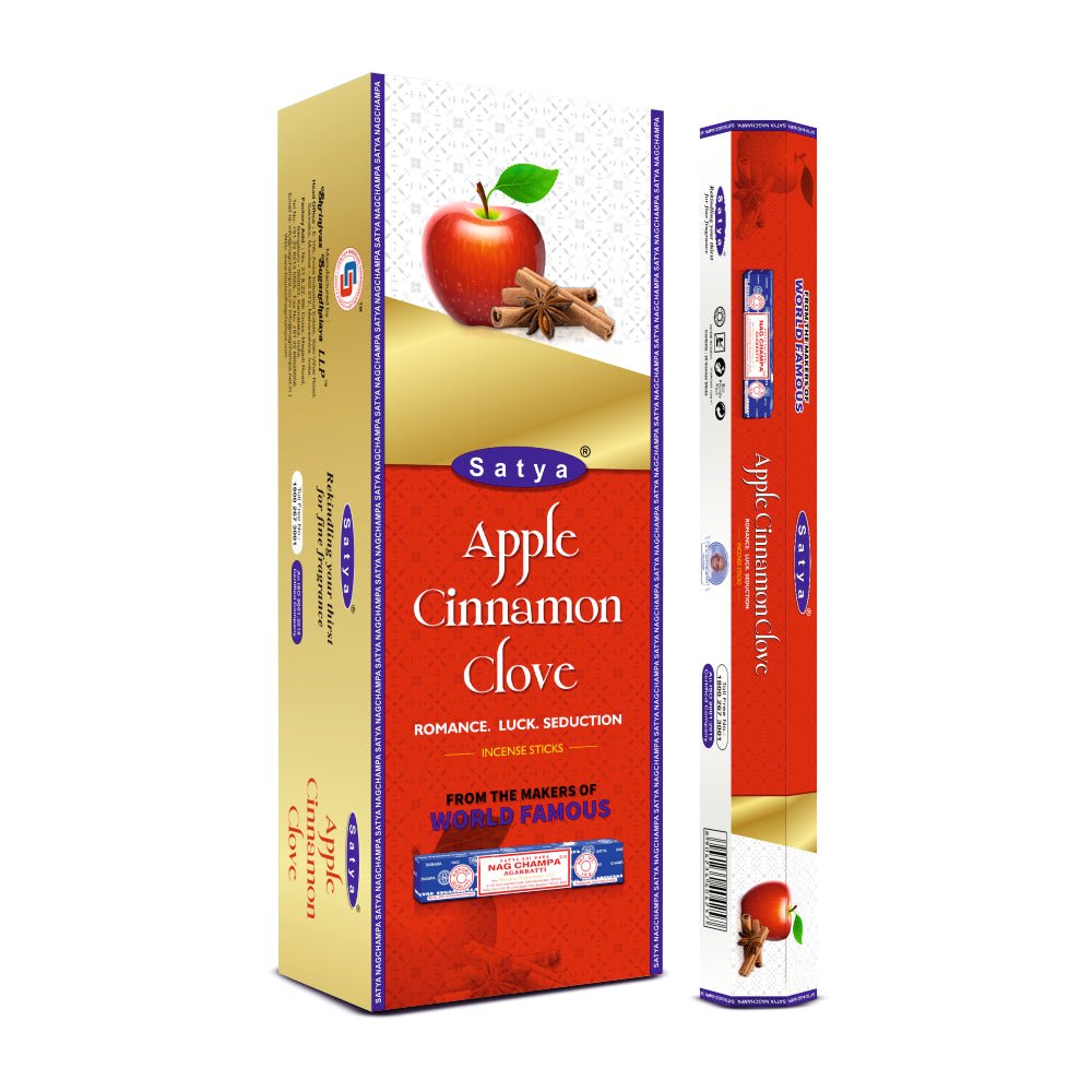 Satya Incense Apple Cinnamon Clove Hexa - 20 Sticks