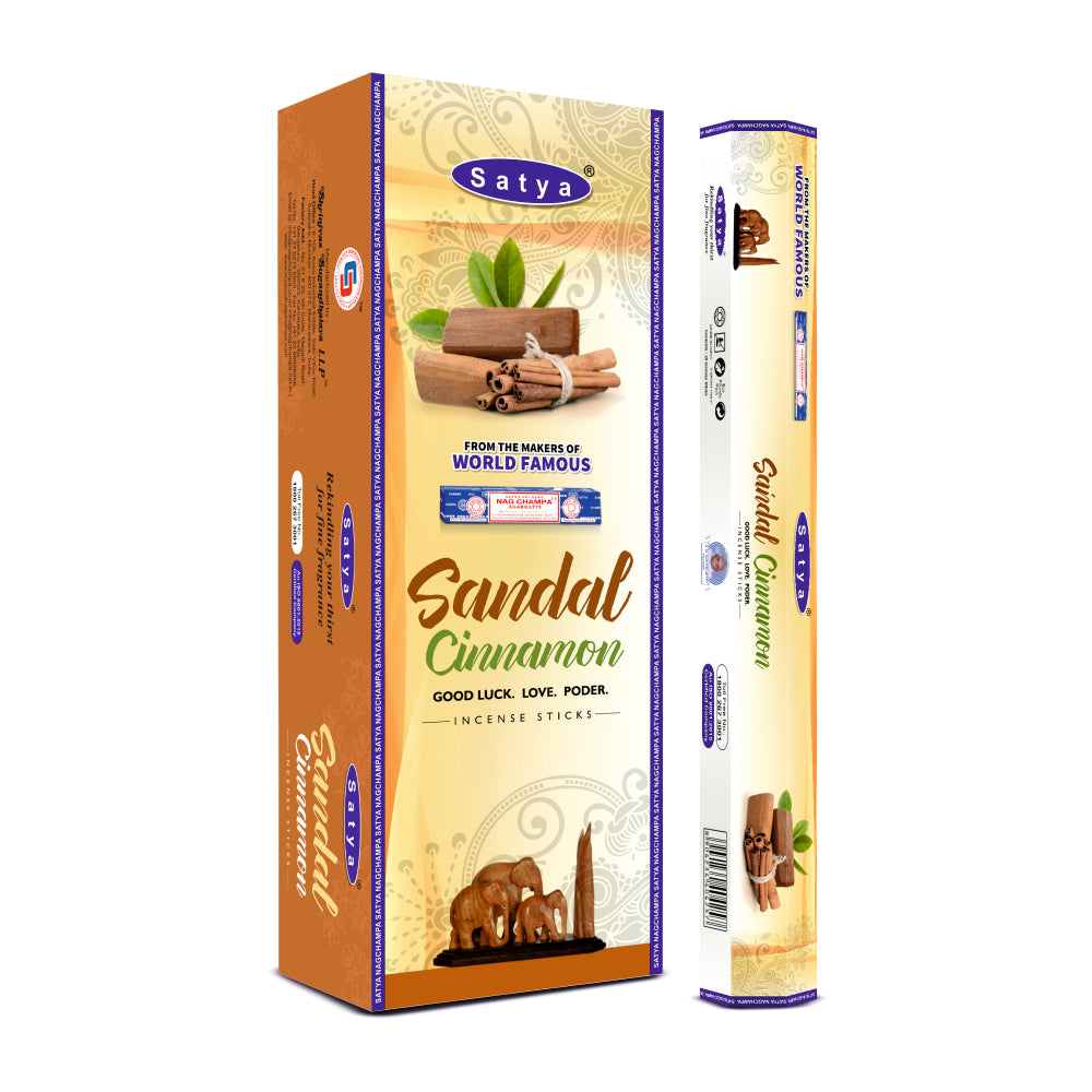 Satya Incense Sandal Cinnamon Hexa - 20 Sticks