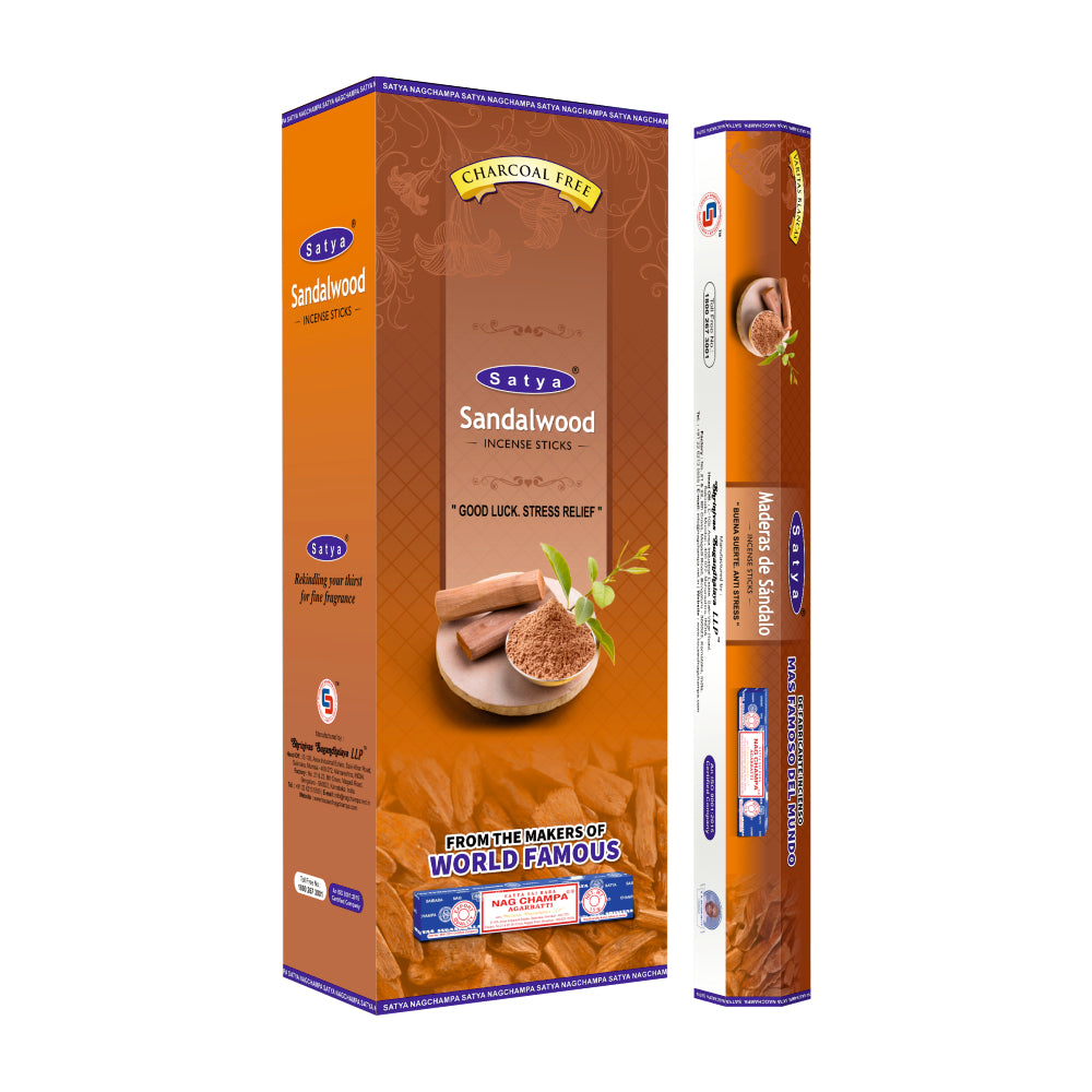 Satya Incense Sandalwood Hexa - 20 Sticks