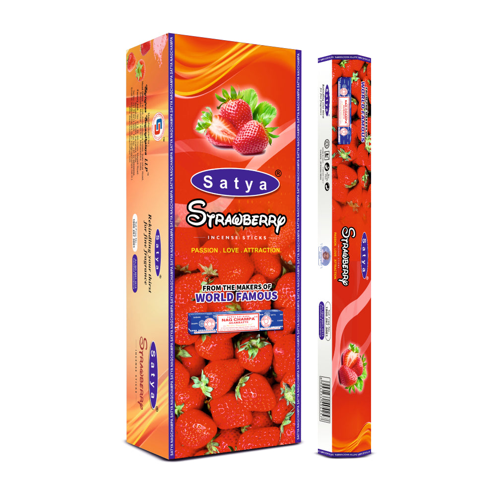 Satya Incense Strawberry Hexa - 20 Sticks