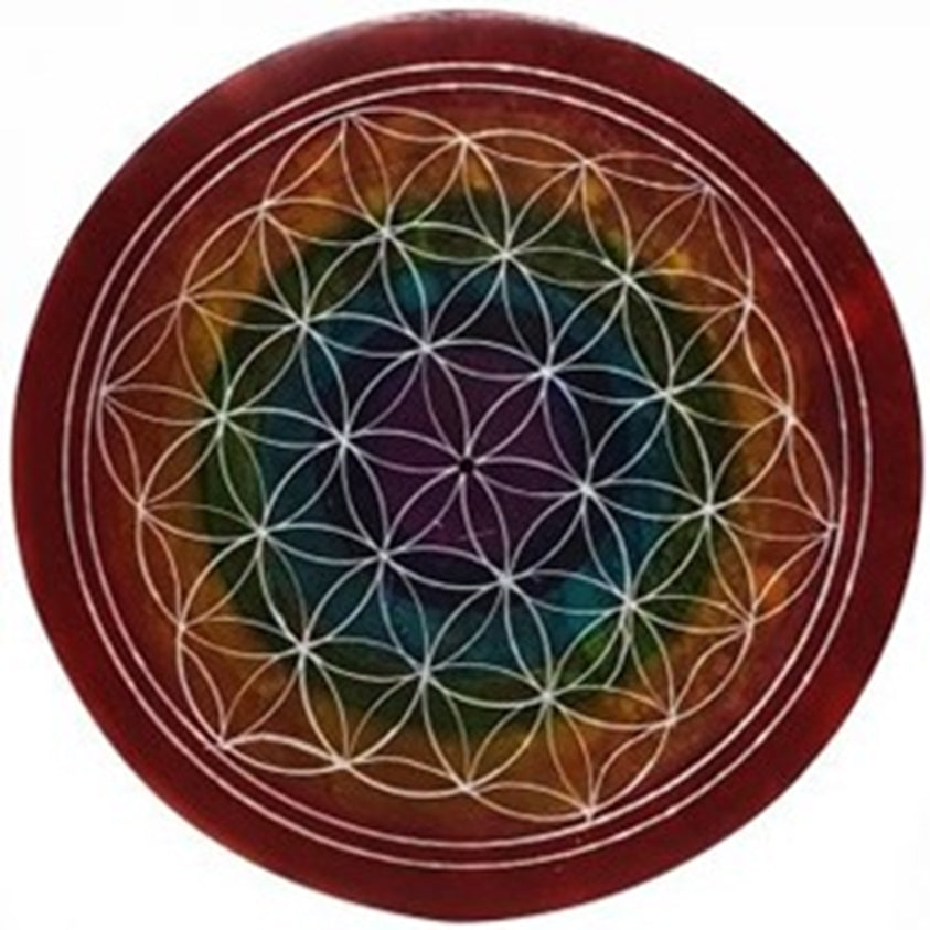 Flower of Life Soapstone Incense Burner