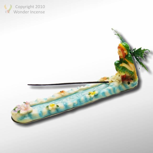 Sitting Fairy Ash Catcher- Green
