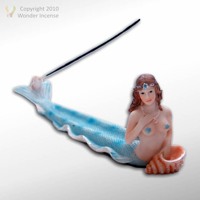 Mermaid with Shell Ash Catcher - Blue