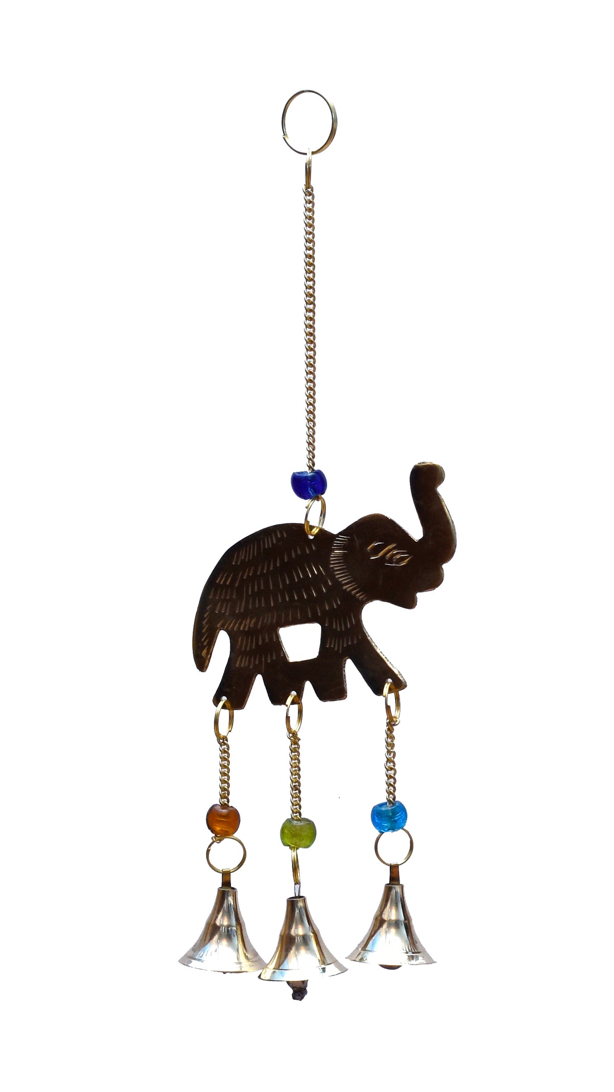 Hanging Elephant Brass Bells