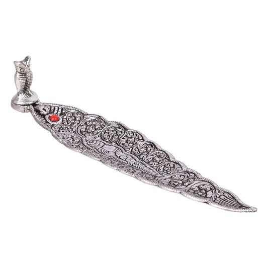 Owl Aluminium Incense Burner 21cm