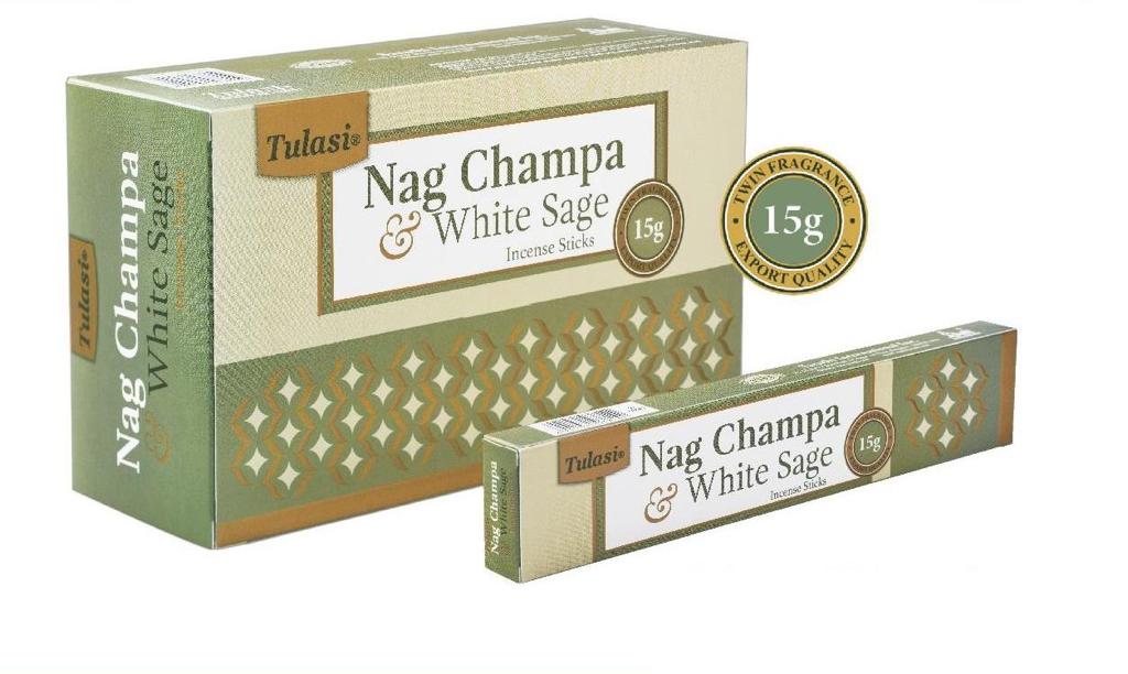 Nag Champa and White Sage Incense 15 Sticks