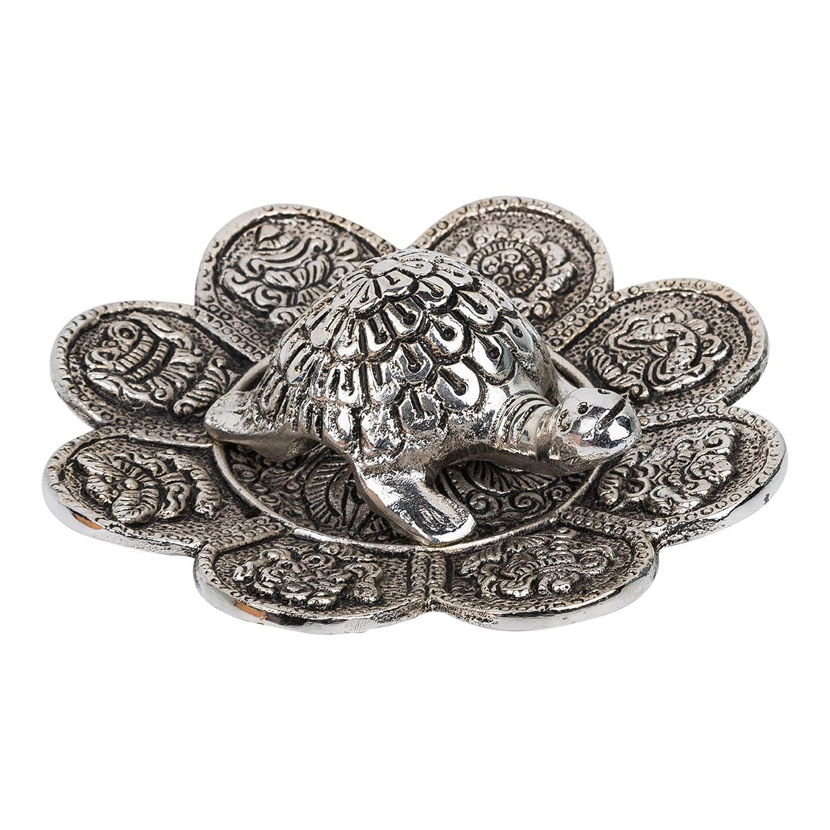 Turtle 8 Symbols Aluminium Incense Burner - 10cm