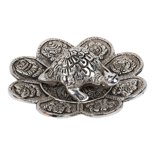 Turtle 8 Symbols Aluminium Incense Burner - 10cm