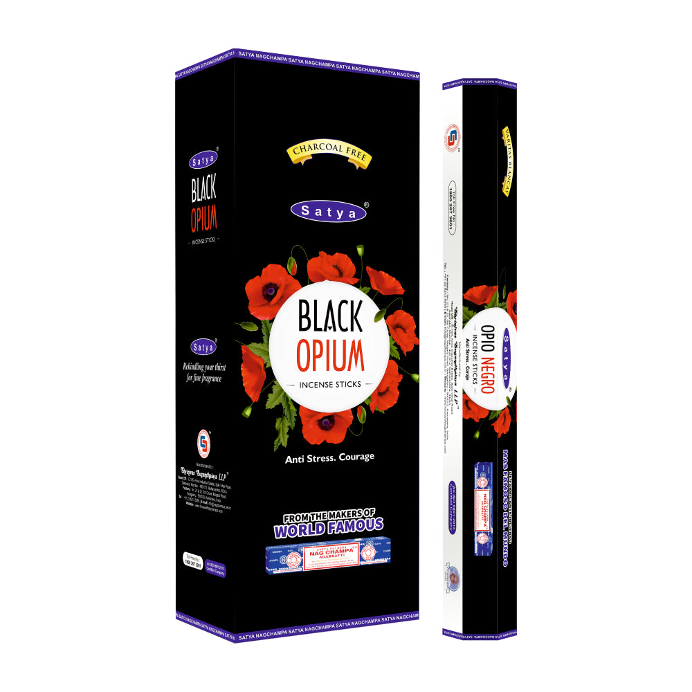 Satya Incense Black Opium Hexa - 20 Sticks