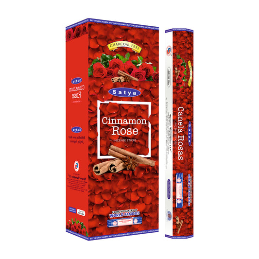 Satya Incense Cinnamon Rose Hexa - 20 Sticks