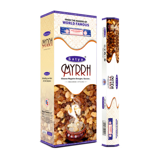 Satya Incense Myrrh Hexa - 20 Sticks