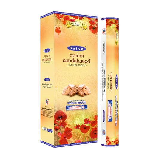 Satya Incense Opium Sandalwood Hexa - 20 Sticks