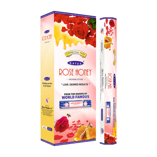 Satya Incense Rose Honey Hexa - 20 Sticks