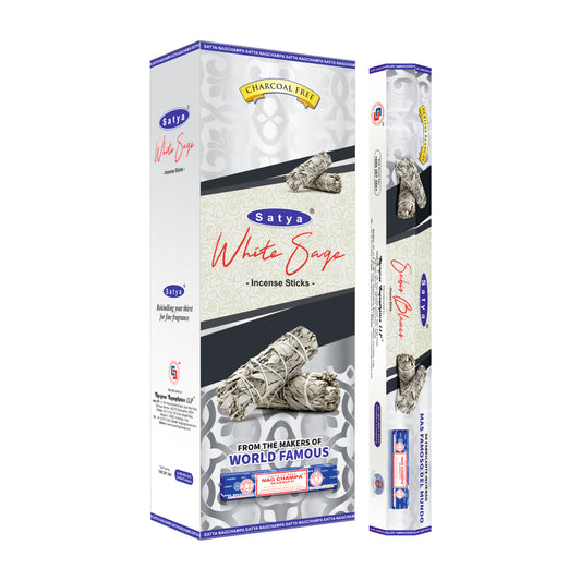 Satya Incense White Sage Hexa - 20 Sticks