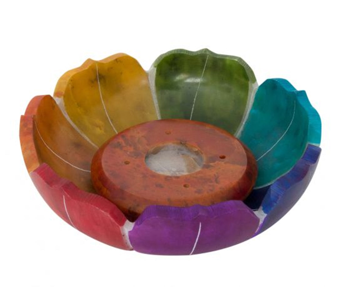 Lotus Chakra Soapstone Incense Burner
