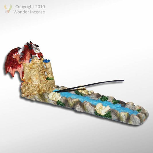 Dragon over Castle Ash Catcher - Red