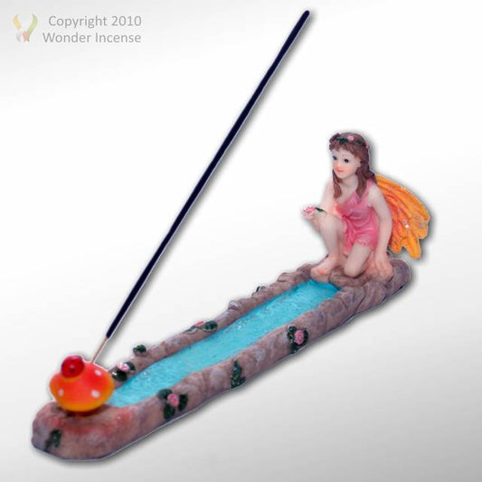 Sitting Fairy Ash Catcher - Pink