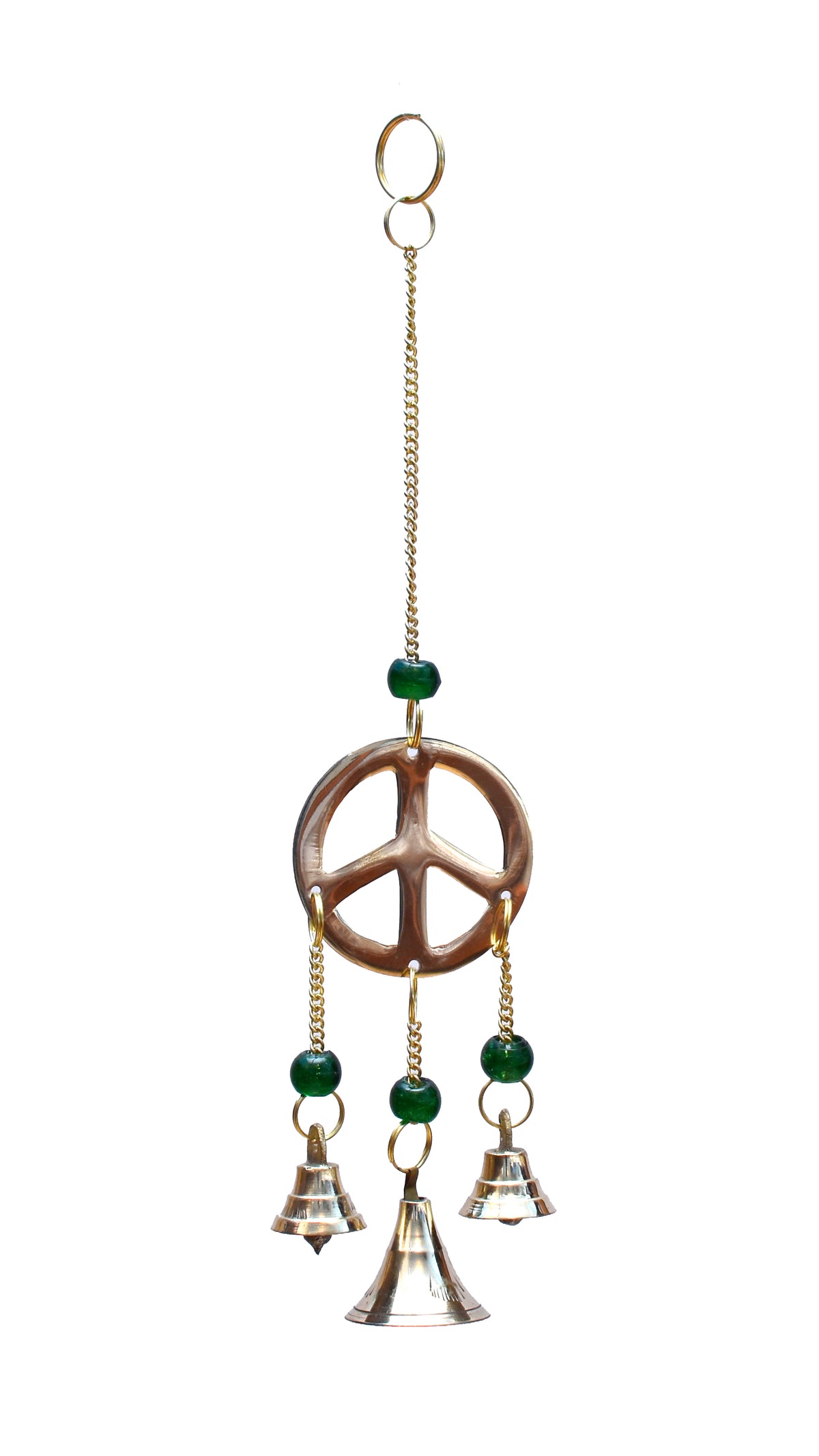 Hanging Peace Brass Bells